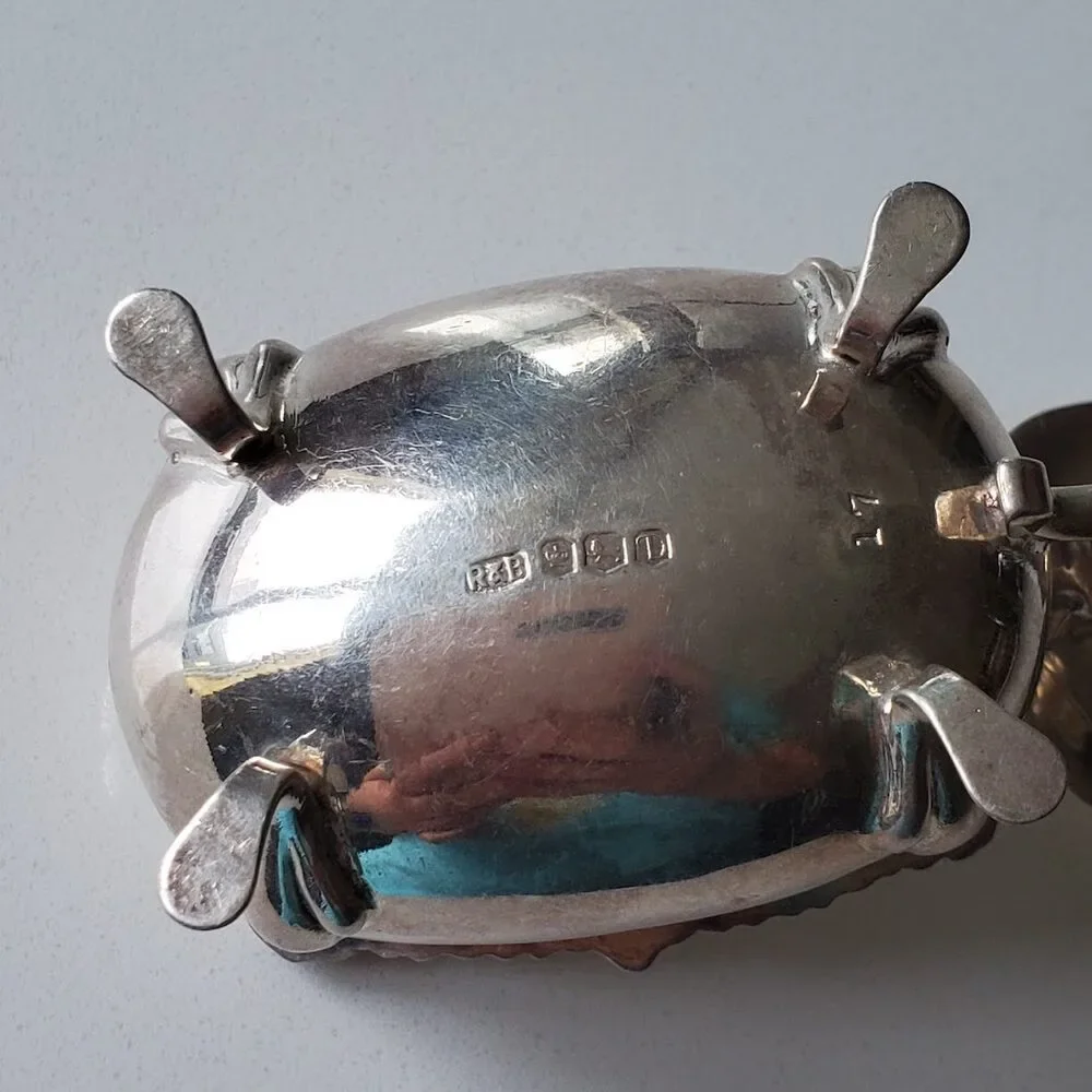 Antique Sheffield Sterling Silver Mustard Pot Barker & Bros c1900